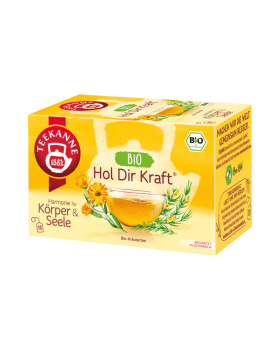 Teekanne Harmonie Bio Hol Dir Kraft, belebende Kraeuterteemischung, Teebeutel im Kuvert, 36g